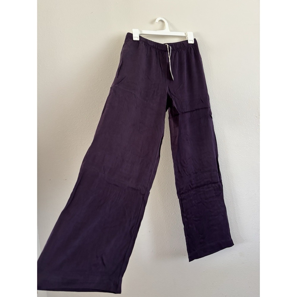 Haven Well Within Purple Cupro Ecovero Wide Leg Lounge Pants S NWT - Picture 2 of 8